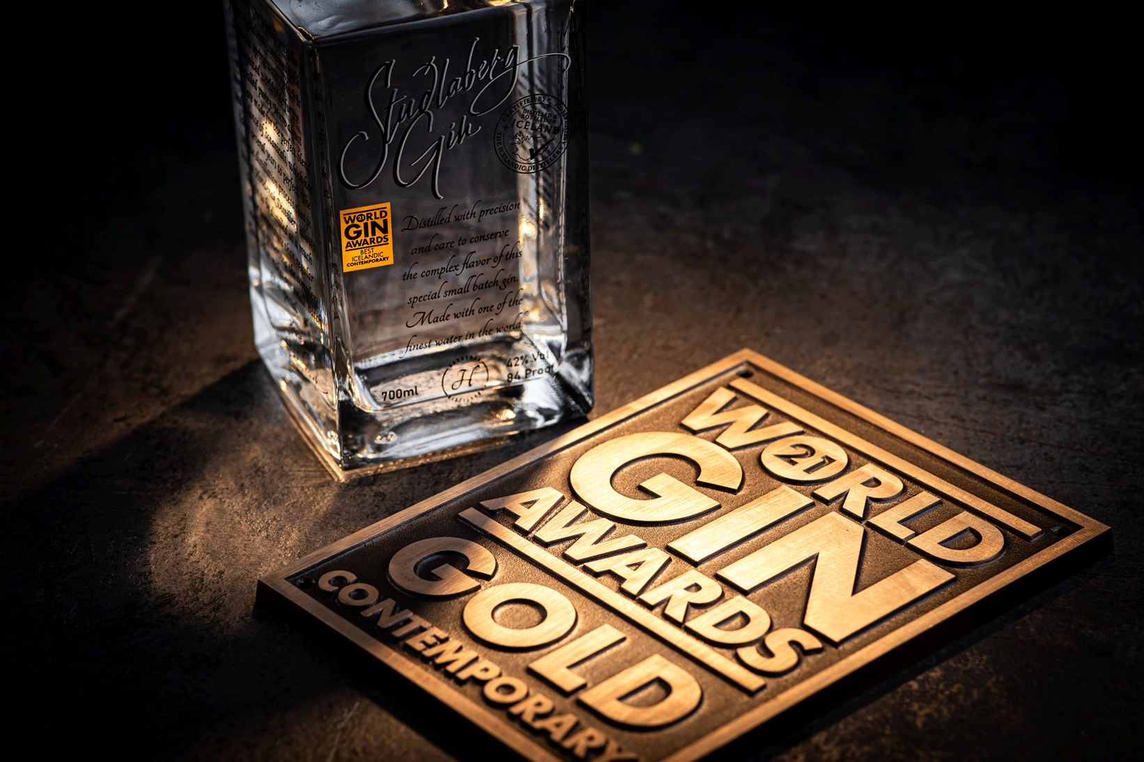 Stuðlaberg Gin og gullverðlaun World Gin Awards